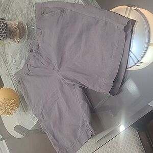 Roots Men's Gray Linen Blend Lightweight Shorts 34